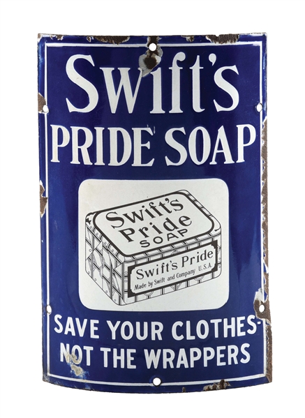 SWIFTS PRIDE SOAP CORNER SIGN.