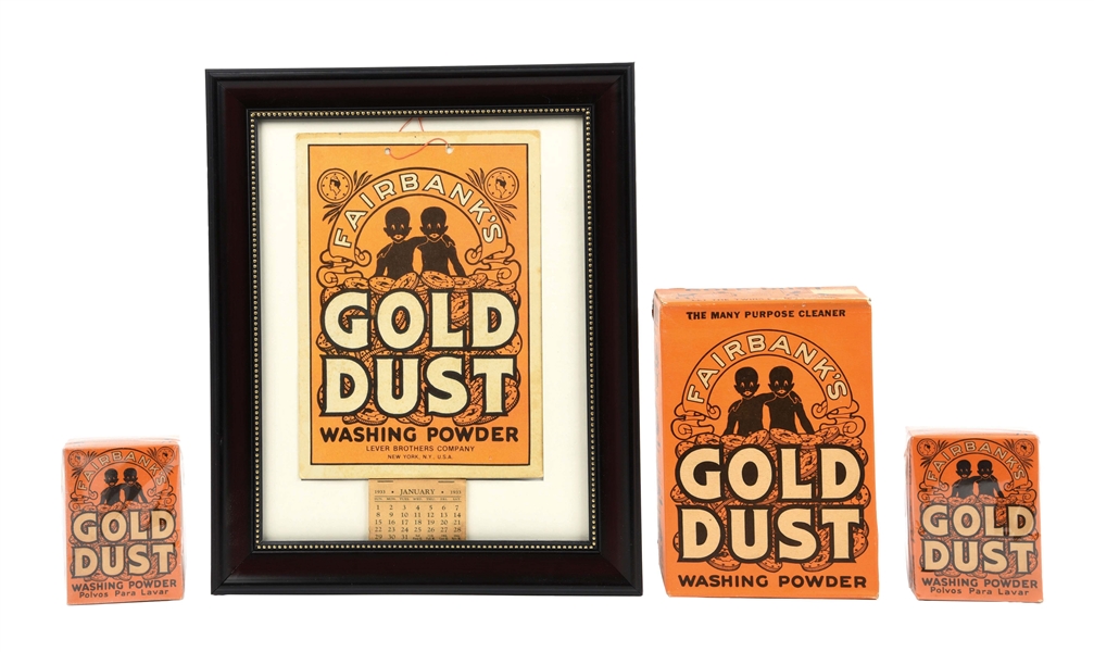 LOT OF 4: GOLD DUST ITEMS.
