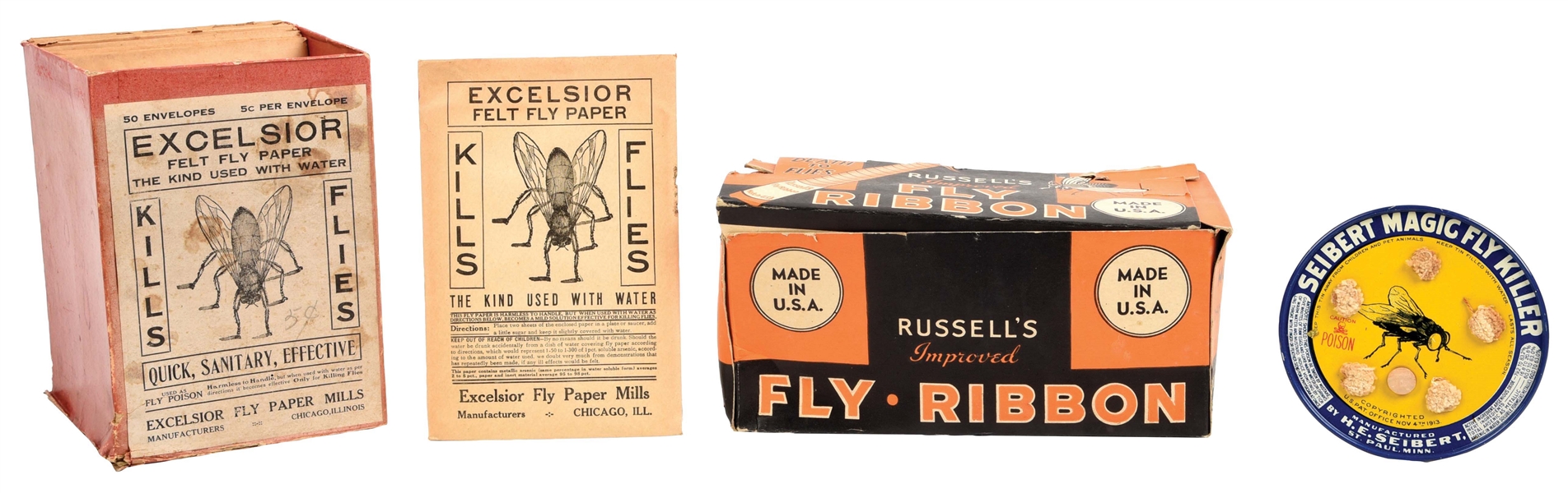 LOT OF 3: FLY-RELATED ADVERTISING.