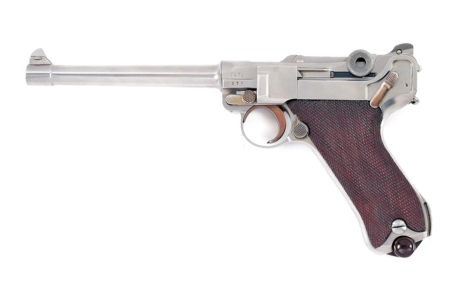 (C) JOHN MARTZ CUSTOM NAVY LUGER SEMI-AUTOMATIC PISTOL.