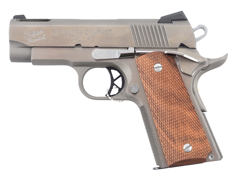(M) EXCELLENT SPRINGFIELD ARMORY MODEL V10 ULTRA COMPACT 1911A1 SEMI-AUTOMATIC PISTOL WITH CASE.