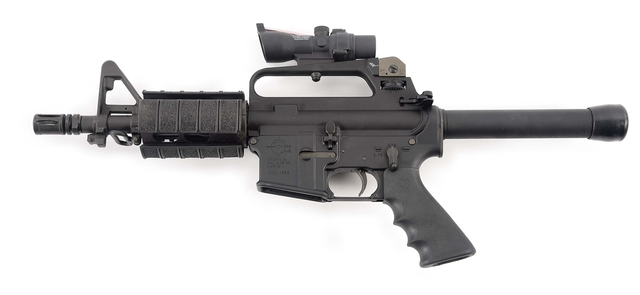 (M) ROCK RIVER ARMS LAR-15 SEMI-AUTOMATIC PISTOL WITH TRIJICON 3X24 ACOG OPTIC.