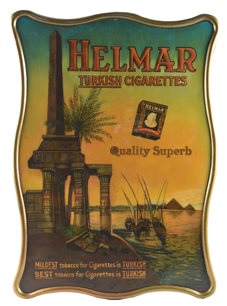 SELF FRAMED HELMAR TURKISH CIGARETTES AD.