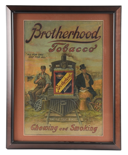 FRAMED BROTHERHOOD TOBACCO AD.