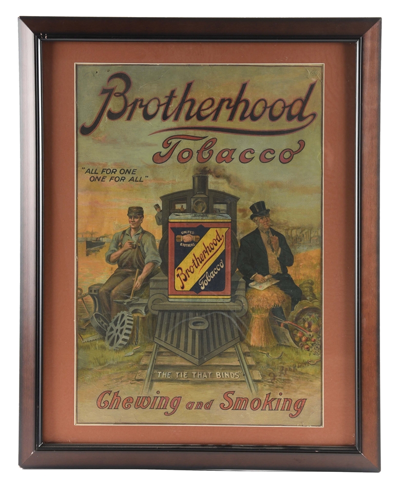 FRAMED BROTHERHOOD TOBACCO AD.