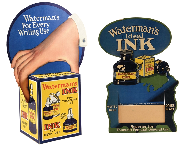 LOT OF 2: WATERMANS IDEAL INK ADVIRTISING.