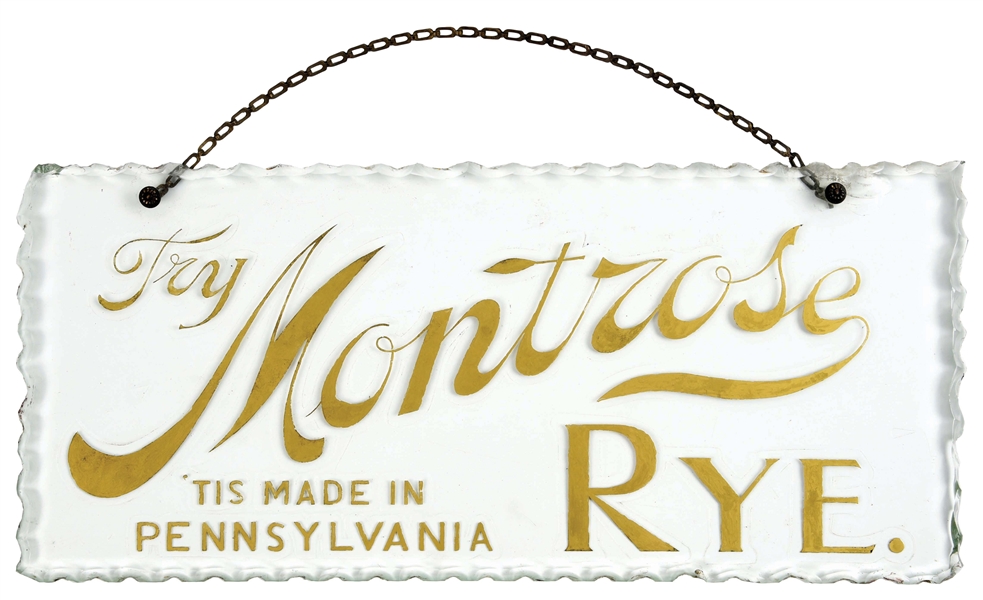 MONTROSE RYE GLASS SIGN.