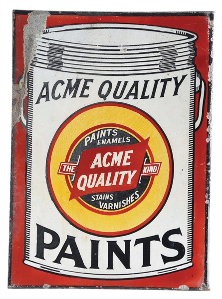 PORCELAIN ACME QUALITY PAINTS FLANGE.