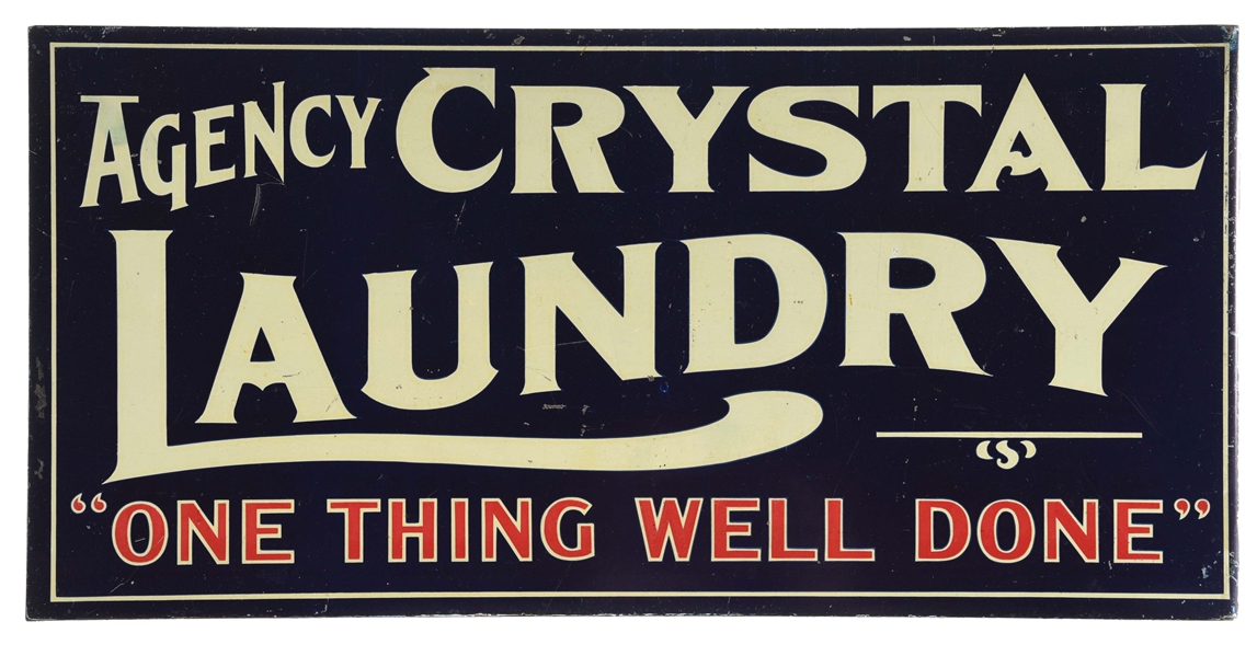 CRYSTAL LAUNDRY FLANGE SIGN.