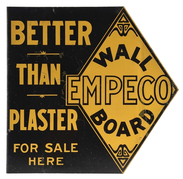 "BETTER THAN PLASTER" EMPECO "FOR SALE HERE" DOUBLE-SIDED FLANGE. 