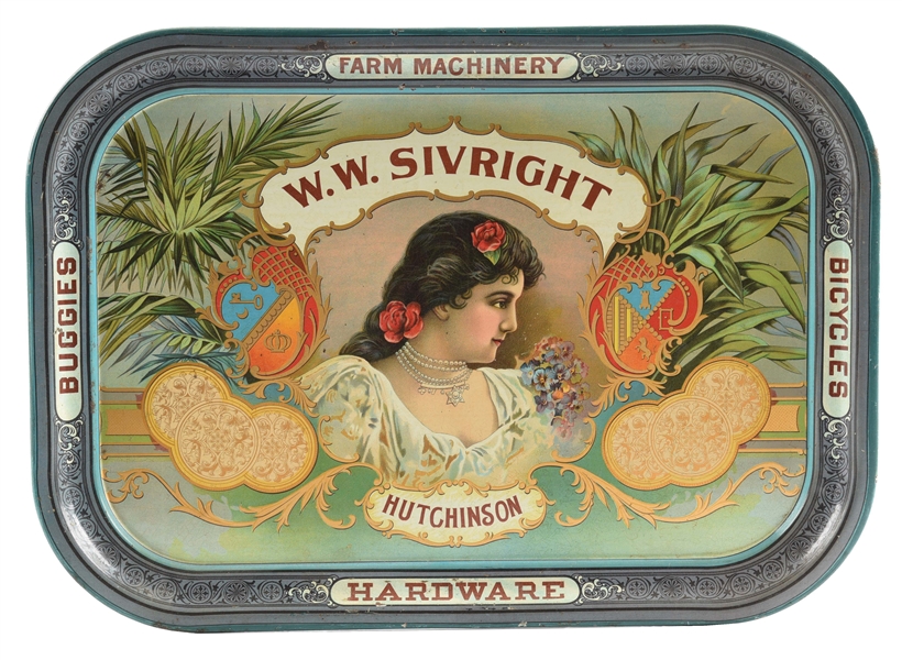 W.W. SIVRIGHT ADVERTISING TRAY.