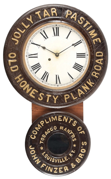 JOLLY TAR PASTIME ADVERTISING CLOCK. 