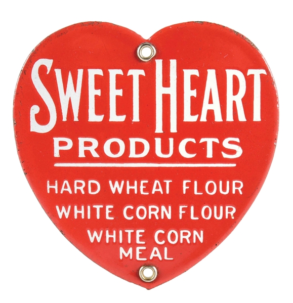 SWEET HEART PRODUCTS PORCELAIN SIGN. 