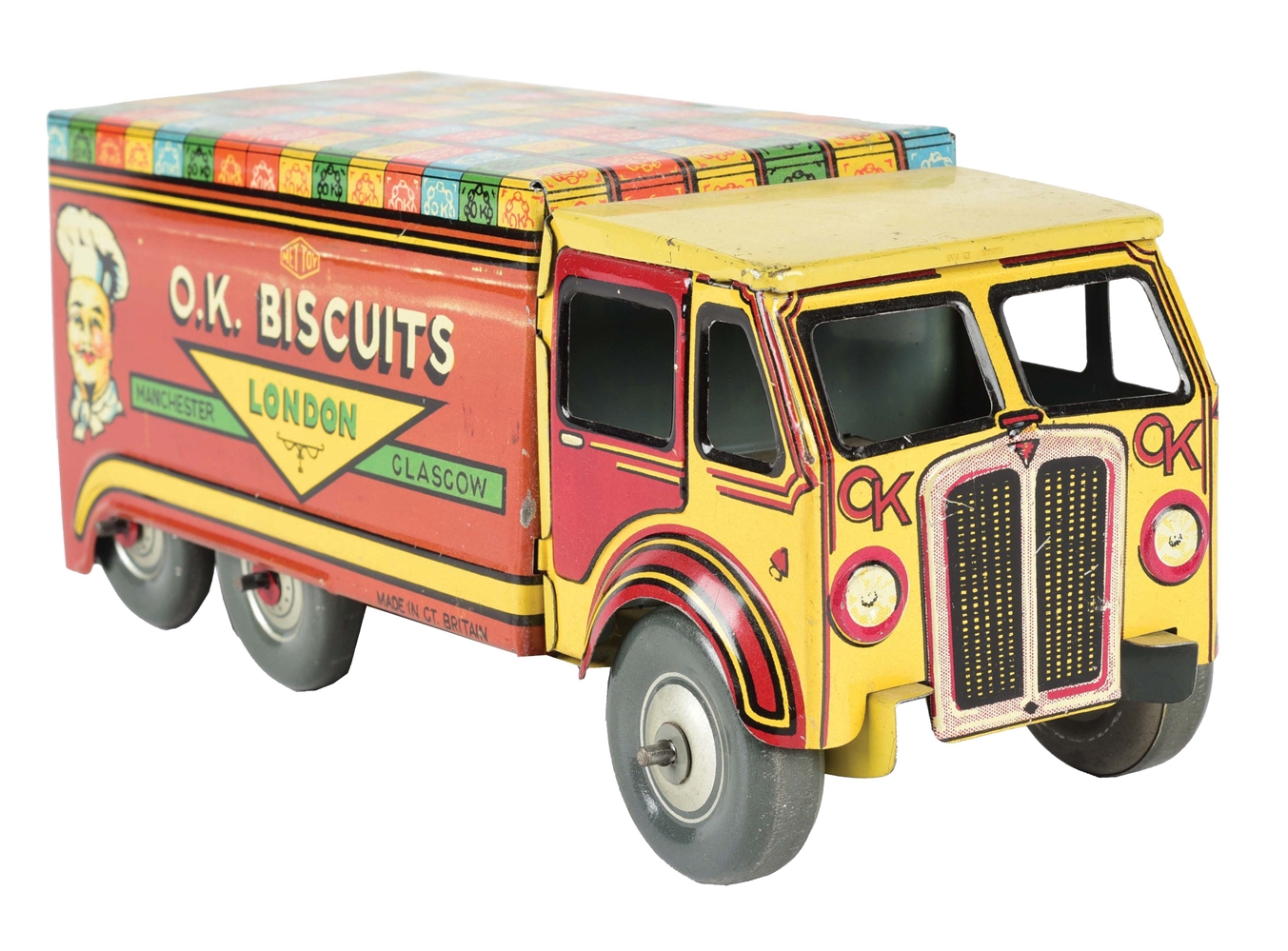 OK BISCUITS DELIVERY TRUCK TIN.