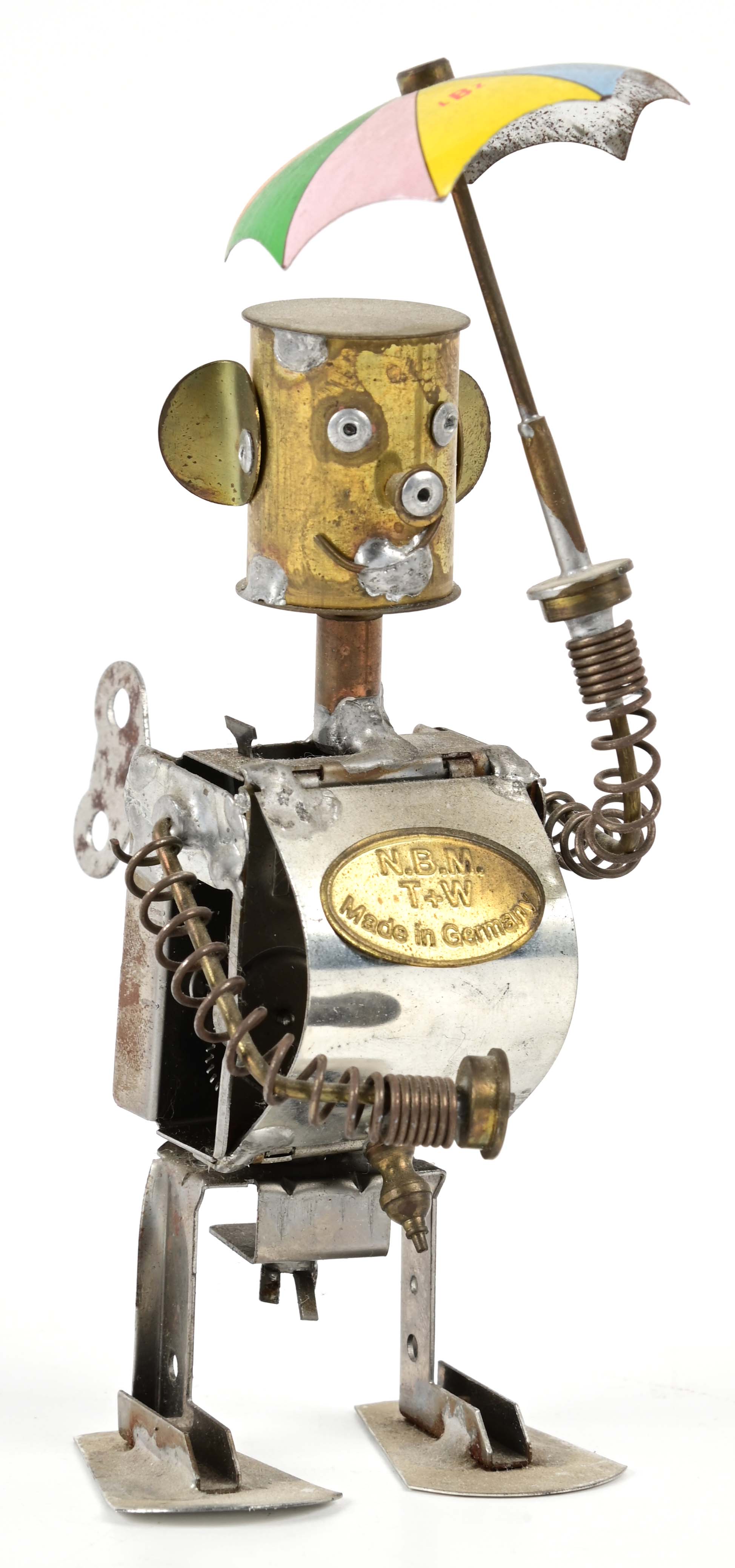 Umbrella Ribit Lot Detail - GERMAN WIND-UP UMBRELLA ROBOT.