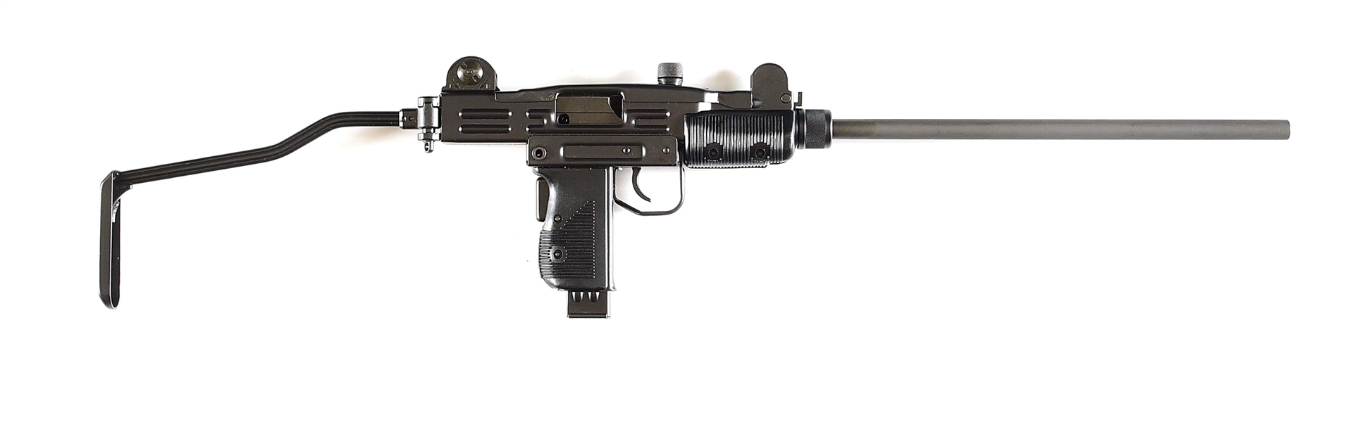 (M) VERY FINE ISRAELI MILITARY INDUSTRIES / ACTION ARMS UZI MINI CARBINE 9MM PARA SEMI-AUTOMATIC RIFLE WITH CASE & ACCESSORIES.
