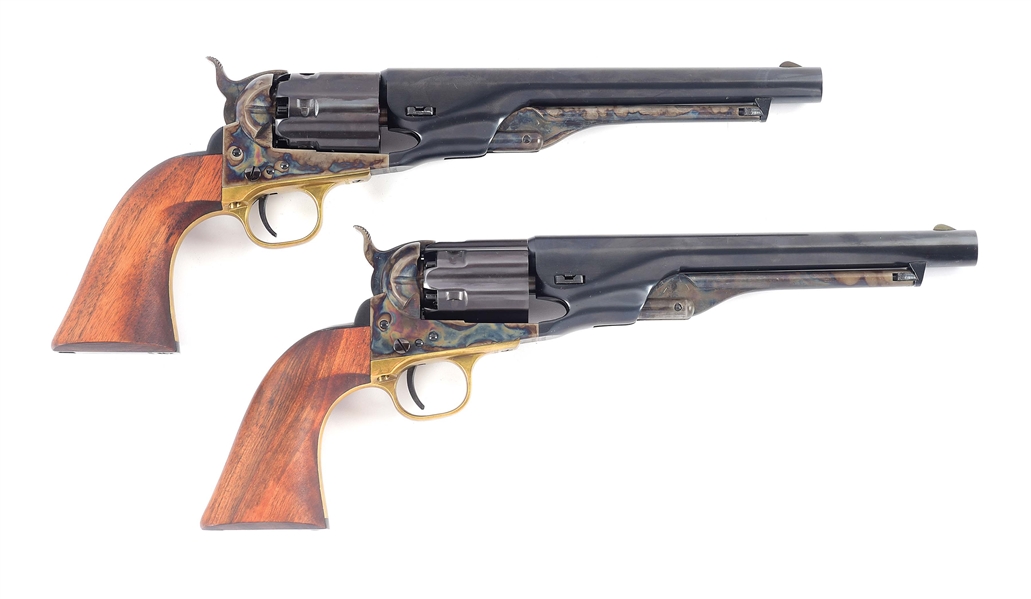 (A) CASED PAIR OF CONSECUTIVE 2ND GENERATION COLT 1860 FLUTED ARMY REVOLVERS.