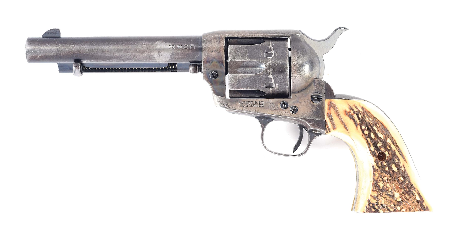 (C) COLT SINGLE ACTION ARMY REVOLVER WITH A FACTORY BLACK BOX.