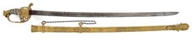 US EMERSON & SILVER COMBINATION FRENCH HILT NON-REGULATION MODEL OF 1847 PRESENTATION GRADE SWORD.