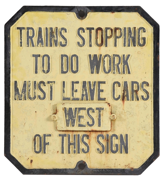 RAILROAD SIGN.