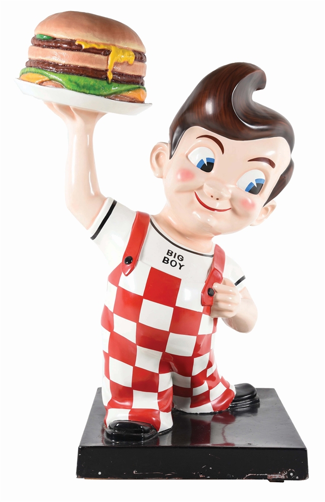 ICONIC BIG BOY HAMBURGER BOY SHOWING THE DOUBLE CHEESEBURGER WITH THE BIG BLUE EYES & GREAT SMILE.