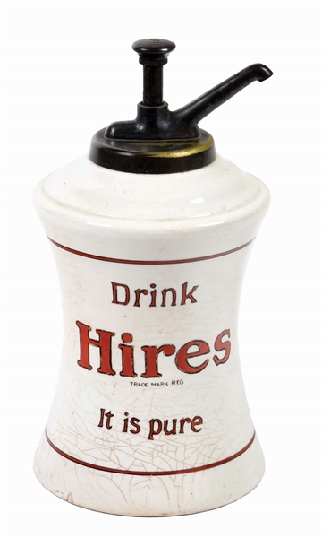 HIRES ROOT BEER SYRUP DISPENSER.