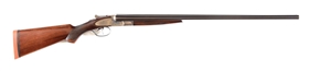 (C) L.C. SMITH FEATHERWEIGHT FIELD GRADE 16 BORE SIDE BY SIDE SHOTGUN.