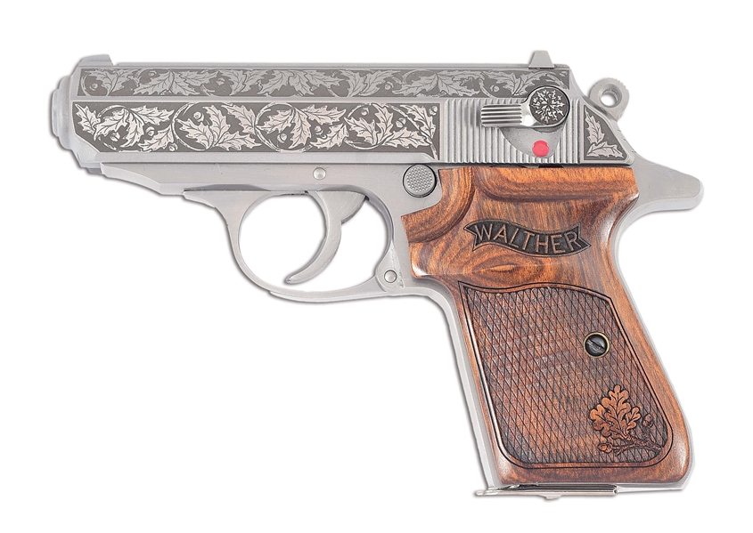 (M) ENGRAVED WALTHER PPK/S-1 ROYAL OAK EDITION SEMI-AUTOMATIC PISTOL.