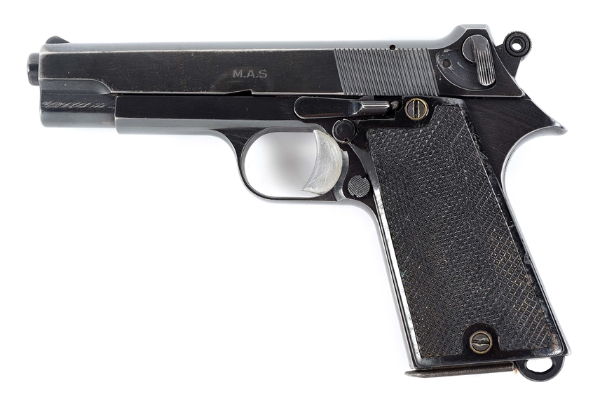 (C) SCARCE FRENCH WARTIME MAS MODEL 1935S SEMI-AUTOMATIC PISTOL WITH HOLSTER.
