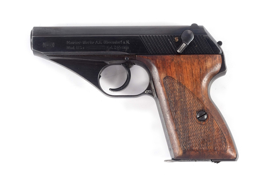 (C) GERMAN MAUSER MODEL HSC SEMI-AUTOMATIC PISTOL WITH RARE OAKLEAF MARKED HOLSTER.
