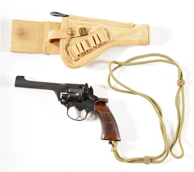(C) BRITISH ENFIELD NO. 2 MK I* DOUBLE ACTION REVOLVER WITH HOLSTER.