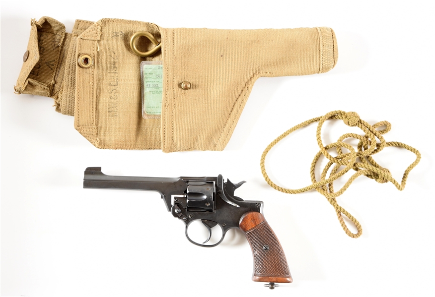 (C) ENFIELD NO.2 MK 1 DOUBLE ACTION REVOLVER WITH HOLSTER.