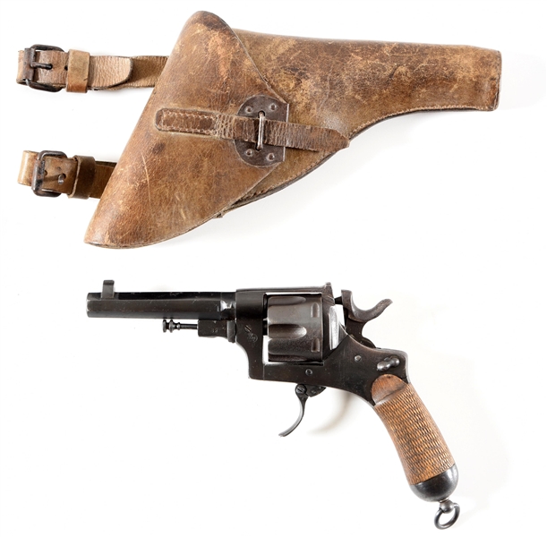 (C) ITALIAN MODEL 1889 DOUBLE ACTION REVOLVER WITH HOLSTER.