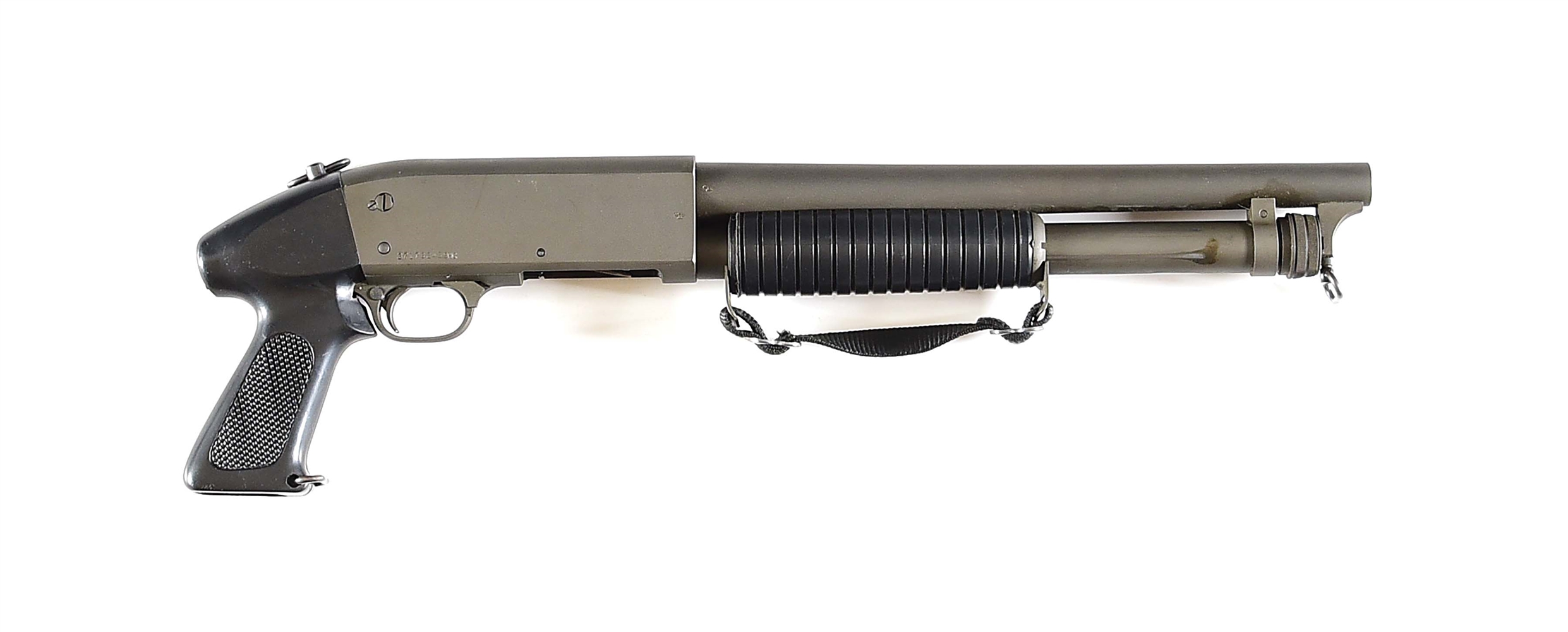 (N) ITHACA MODEL 37 STAKEOUT 12 BORE SLIDE ACTION SHOTGUN (ANY OTHER WEAPON).