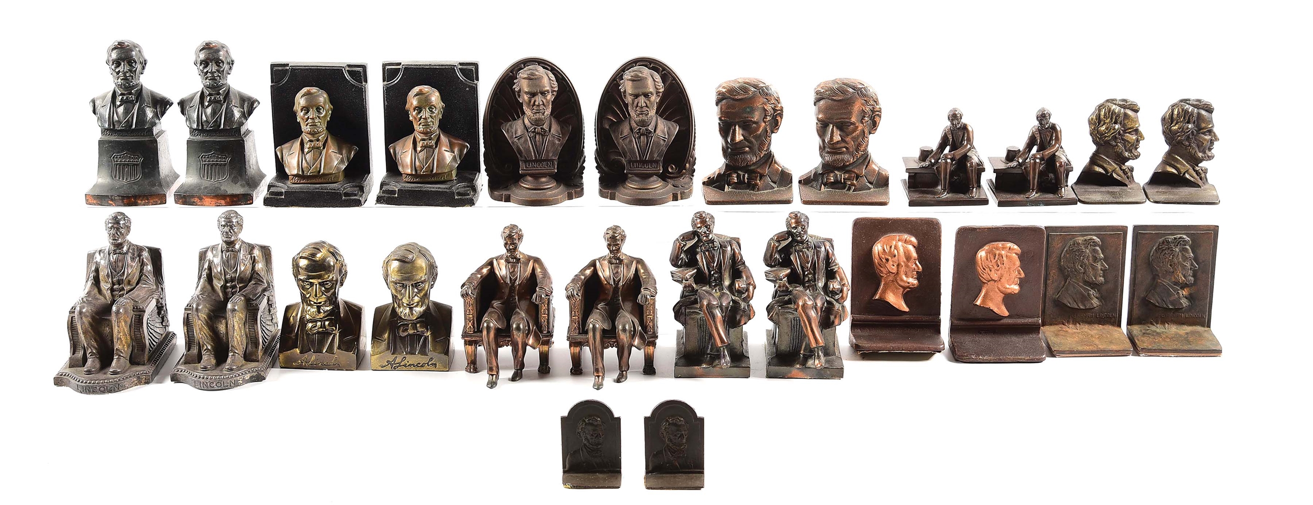 LARGE LOT OF ABRAHAM LINCOLN BOOK ENDS.