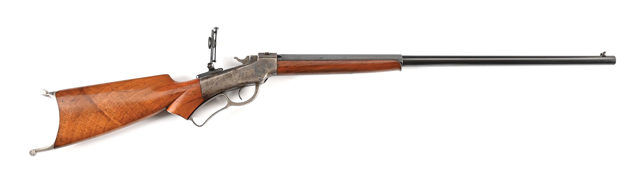 (C) MARLIN BALLARD .32-40 WINCHESTER SINGLE SHOT BREECH-LOADING RIFLE.