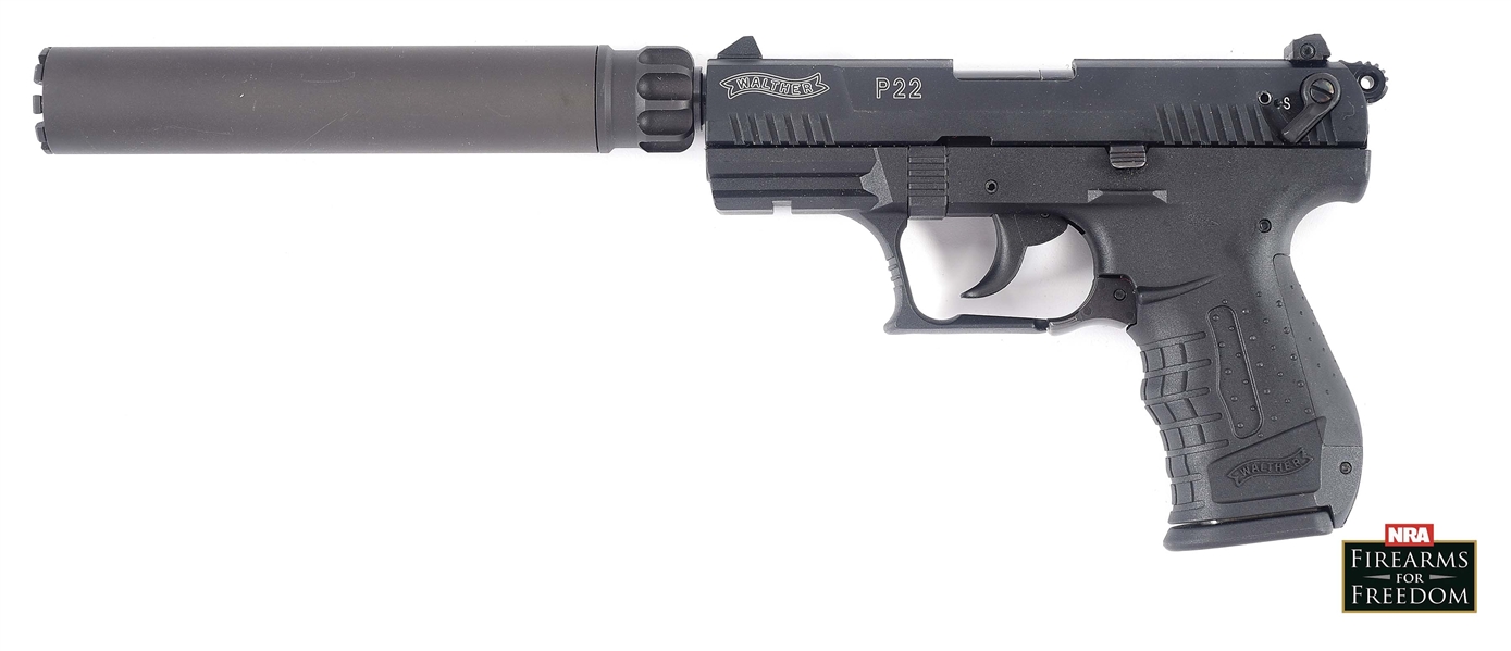 (N) WALTHER P22 SEMI-AUTOMATIC PISTOL WITH SWR SPECTRE SILENCER (SILENCER).