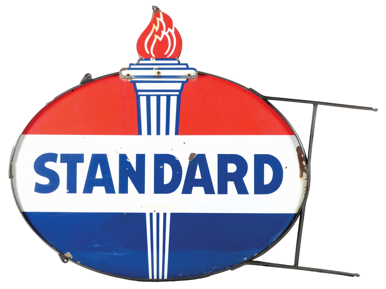 STANDARD OIL PORCELAIN SERVICE STATION SIGN. 