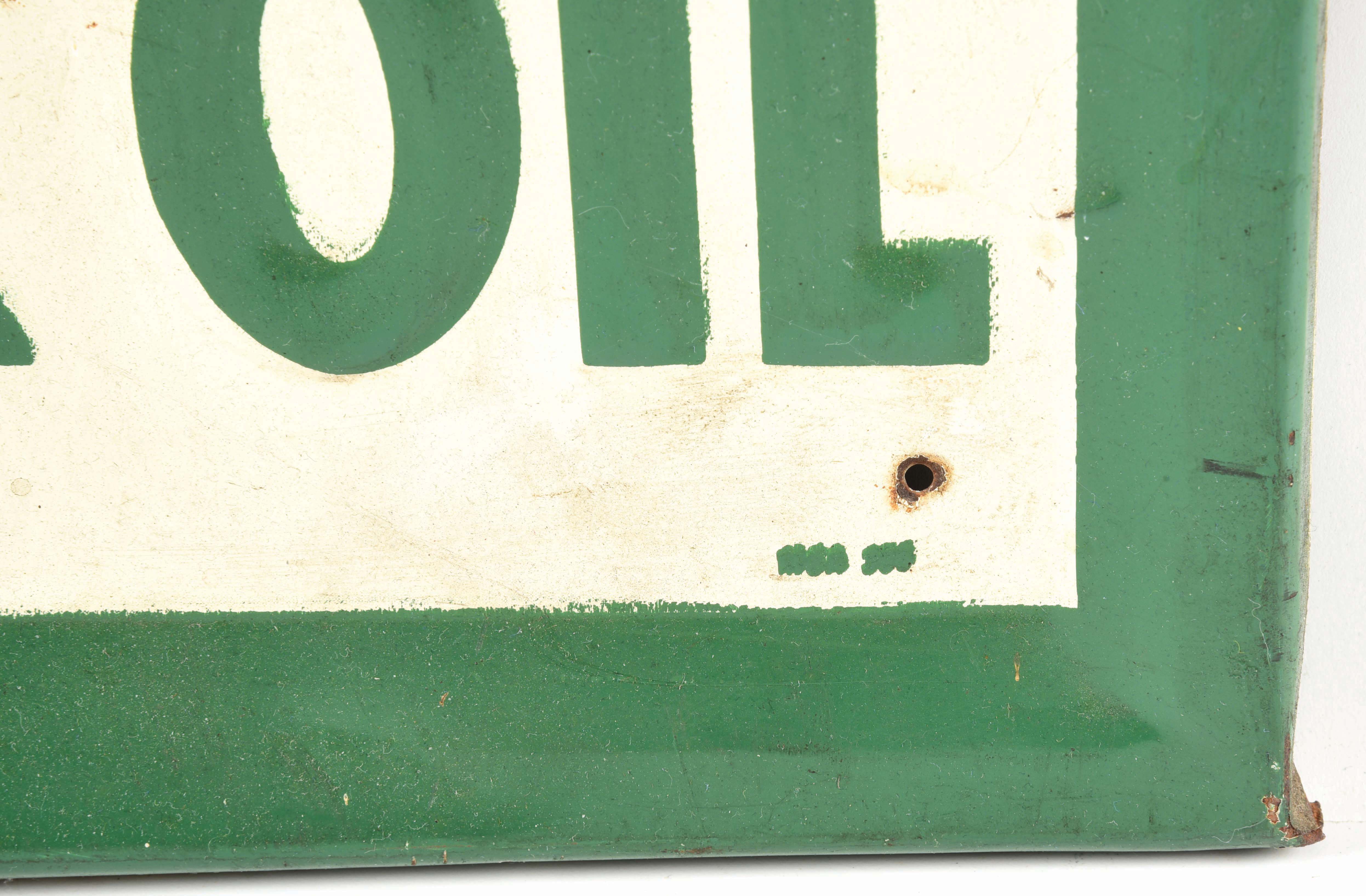 CASTROL MOTOR OILS EMBOSSED TIN SERVICE STATION SIGN. - auctions ...