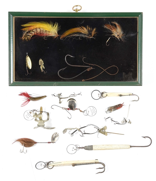 LOT OF EARLY FISHING LURES. 