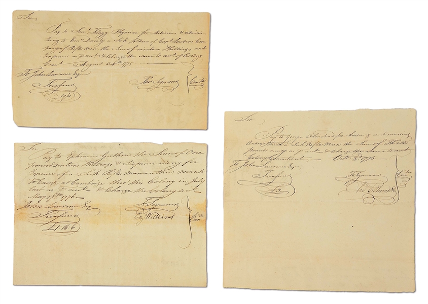 LOT OF 3: DOCUMENTS PERTAINING TO CONTINENTAL RIFLEMEN.