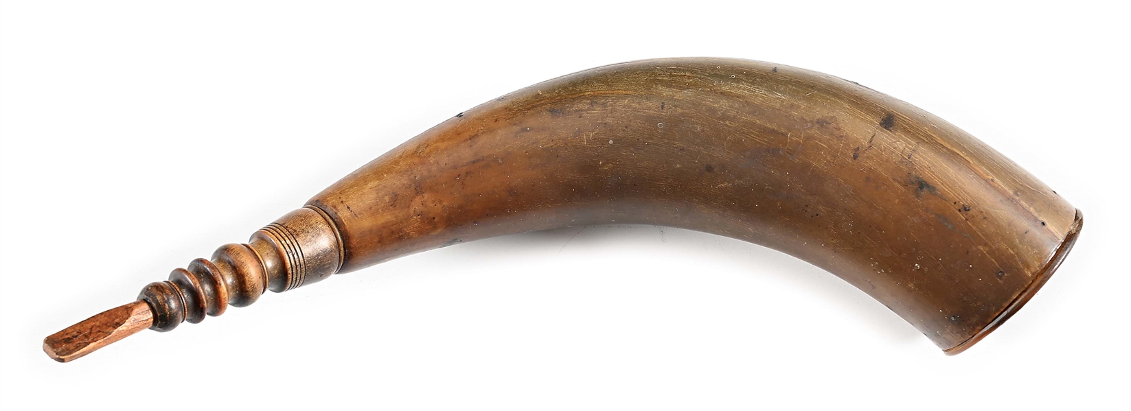 UNIQUE SOUTHERN SCREW TIP POWDER HORN.