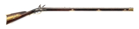 (A) ATTRACTIVE LELAND SIGNED SILVER INLAID NEW ENGLAND RIFLE.
