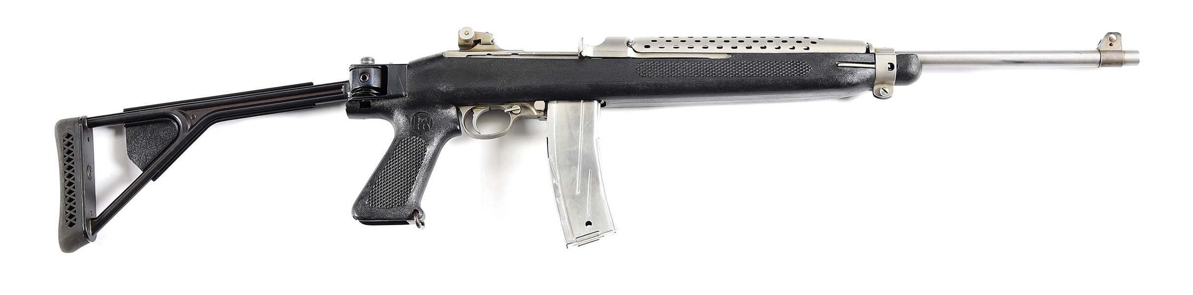 (M) IVER JOHNSON STAINLESS M1 SEMI AUTOMATIC SURVIVAL CARBINE.