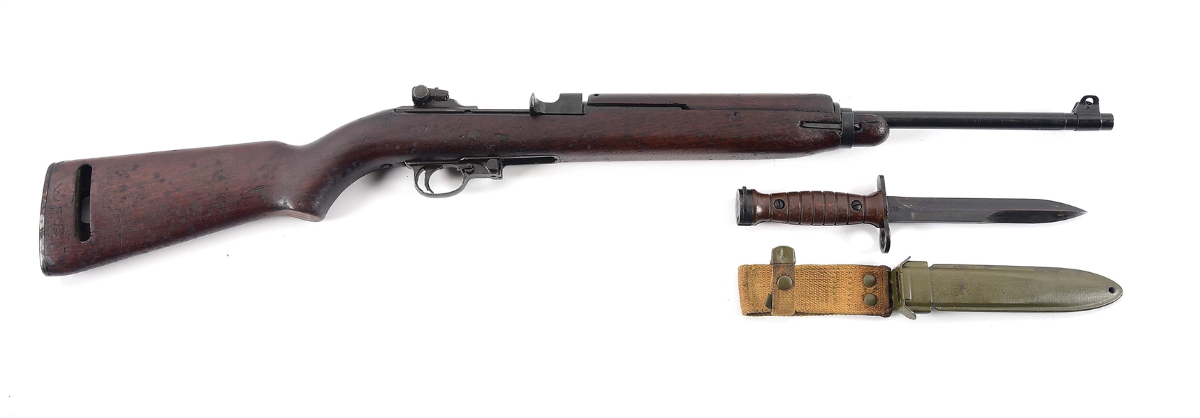 (C) NATIONAL POSTAL METER M1 CARBINE SEMI-AUTOMATIC RIFLE WITH BAYONET.