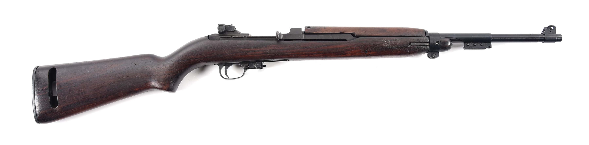 (C) IBM AUSTRIAN M1 CARBINE SEMI-AUTOMATIC RIFLE.