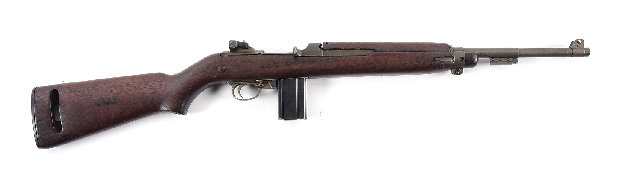 (C) WINCHESTER M1 CARBINE SEMI-AUTOMATIC RIFLE.