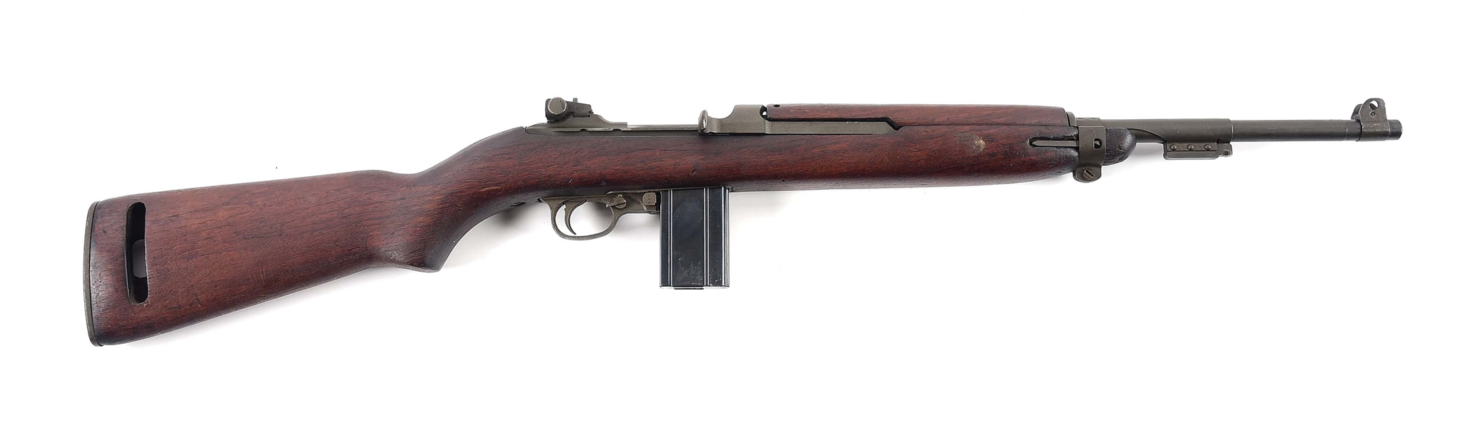 (C) IBM M1 CARBINE SEMI-AUTOMATIC RIFLE.