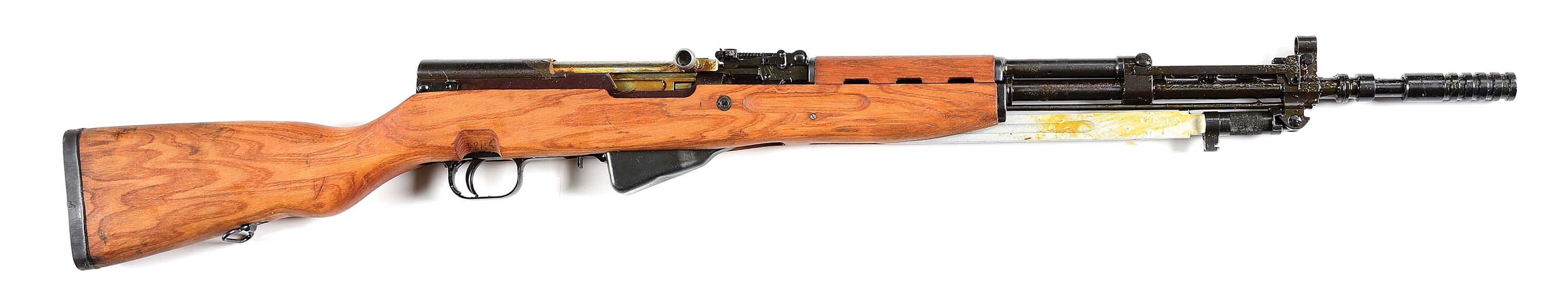 (C) YUGOSLAVIAN M59/66 SKS SEMI-AUTOMATIC RIFLE.