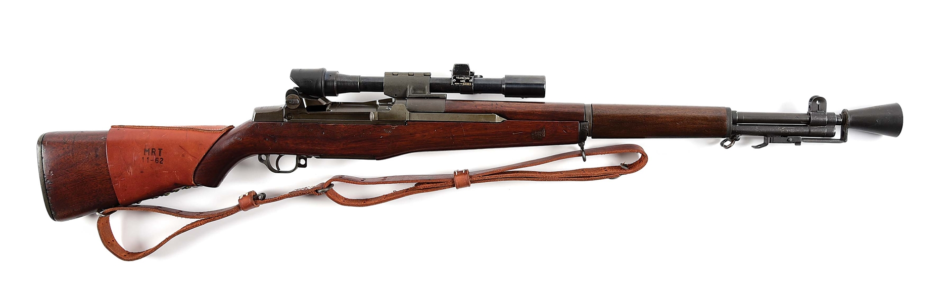 (C) SPRINGFIELD M1D GARAND SNIPER SEMI-AUTOMATIC RIFLE.